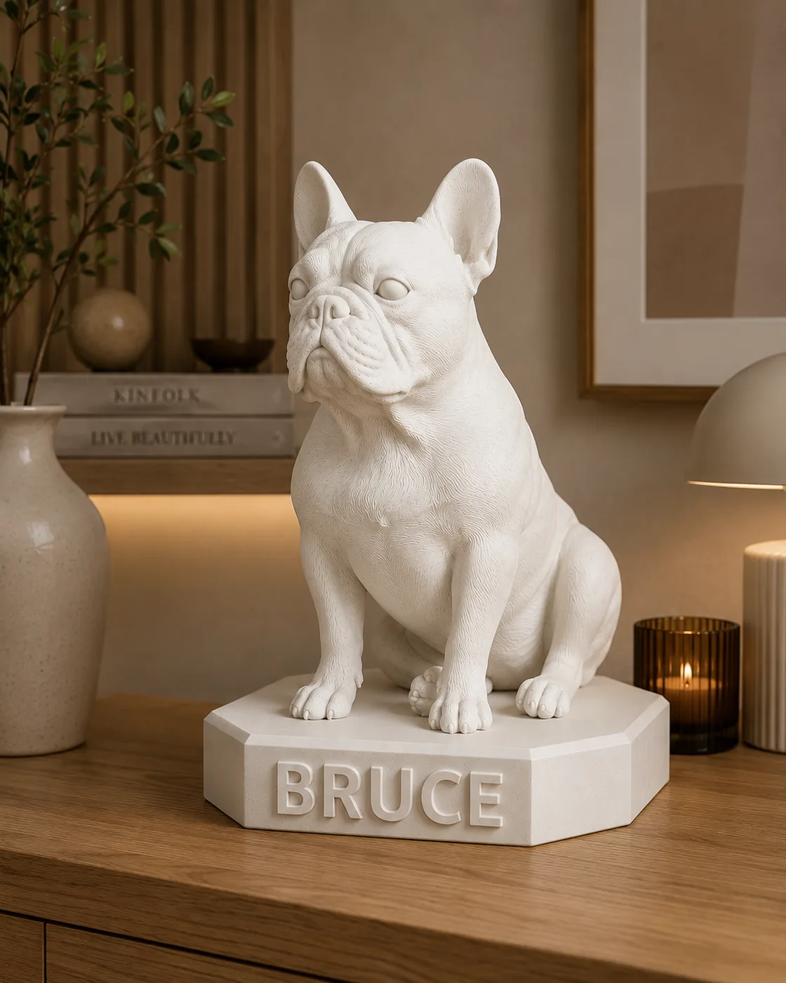 Escultura LumoraPet — Bruce · Off White