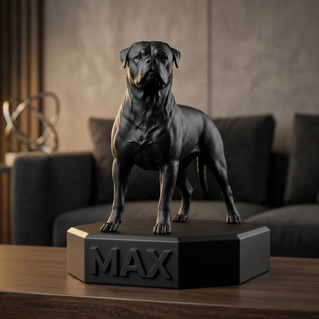 Escultura LumoraPet — Max · Matte Black
